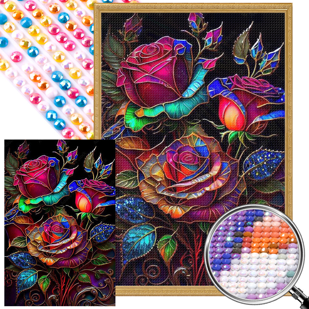 AB Diamond Painting - Full Round - roses (40*60CM)
