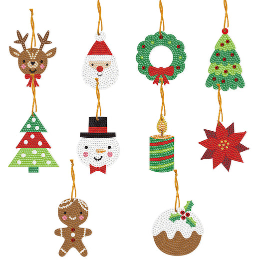 10PCS DIY Diamond Art Ornaments Xmas Element Special Shape Winter Cotton Dress