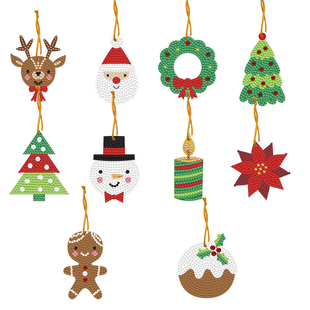 10PCS DIY Diamond Art Ornaments Xmas Element Special Shape Winter Cotton Dress