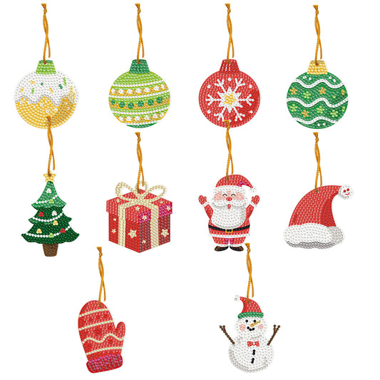 10PCS DIY Diamond Art Ornaments Xmas Element Special Shape Winter Cotton Dress