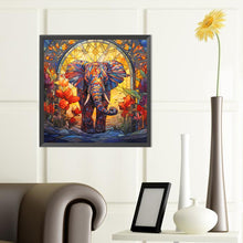 Load image into Gallery viewer, Diamond Painting - Full Round - elephant glass art (40*40CM)
