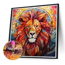 Load image into Gallery viewer, Diamond Painting - Full Round - lion glass art (40*40CM)
