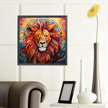 Load image into Gallery viewer, Diamond Painting - Full Round - lion glass art (40*40CM)
