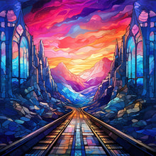 Load image into Gallery viewer, Diamond Painting - Full Round - mountain river glass art (40*40CM)

