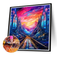 Load image into Gallery viewer, Diamond Painting - Full Round - mountain river glass art (40*40CM)
