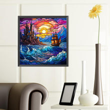 Load image into Gallery viewer, Diamond Painting - Full Round - mountain river glass art (40*40CM)
