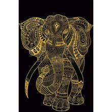 Load image into Gallery viewer, Diamond Painting - Full Round - black gold elephant (40*60CM)
