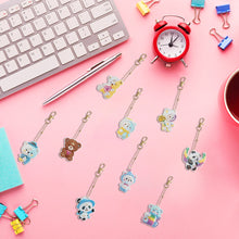 Load image into Gallery viewer, 9PCS Full Drill Keyring Special Shape Double Sided Diamond Art Keychains Pendant
