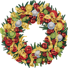 Load image into Gallery viewer, Diamond Painting - Partial Special Shaped - Christmas wreath (30*30CM)
