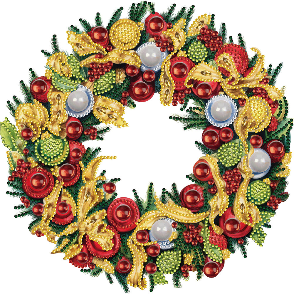 Diamond Painting - Partial Special Shaped - Christmas wreath (30*30CM)