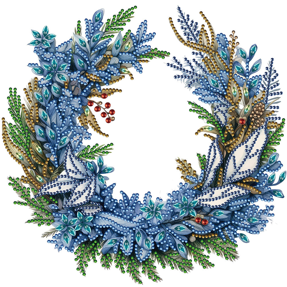 Diamond Painting - Partial Special Shaped - Christmas wreath (30*30CM)