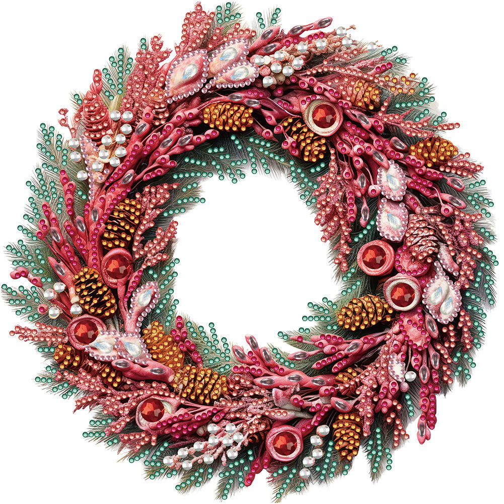 Diamond Painting - Partial Special Shaped - Christmas wreath (30*30CM)