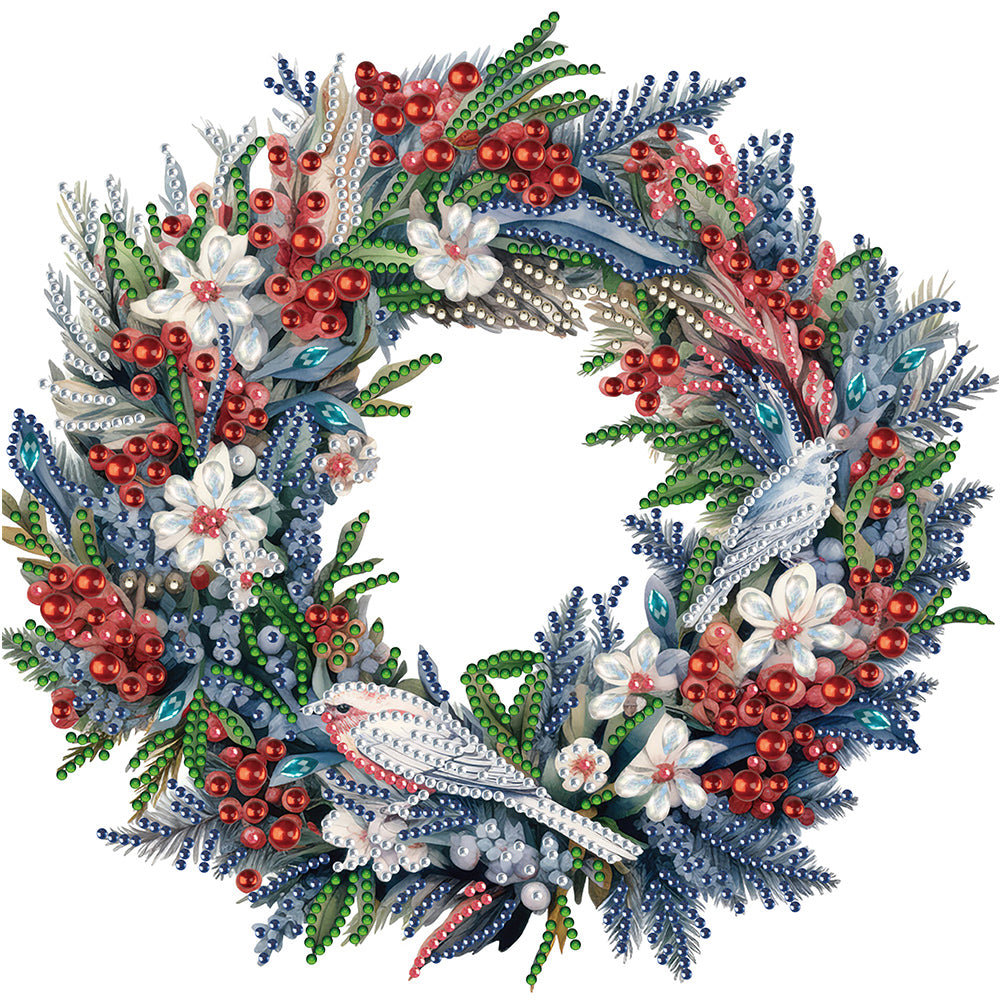 Diamond Painting - Partial Special Shaped - Christmas wreath (30*30CM)