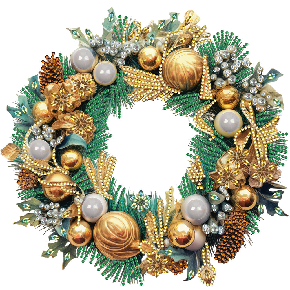 Diamond Painting - Partial Special Shaped - Christmas wreath (30*30CM)