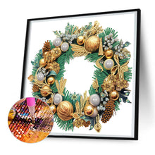 Load image into Gallery viewer, Diamond Painting - Partial Special Shaped - Christmas wreath (30*30CM)
