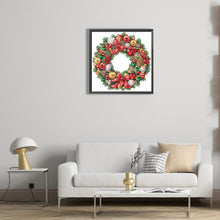 Load image into Gallery viewer, Diamond Painting - Partial Special Shaped - Christmas wreath (30*30CM)
