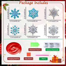 Load image into Gallery viewer, 6PCS Diamond Painting Hanging Sign Snowman Special Shape Xmas Gift Box Christmas
