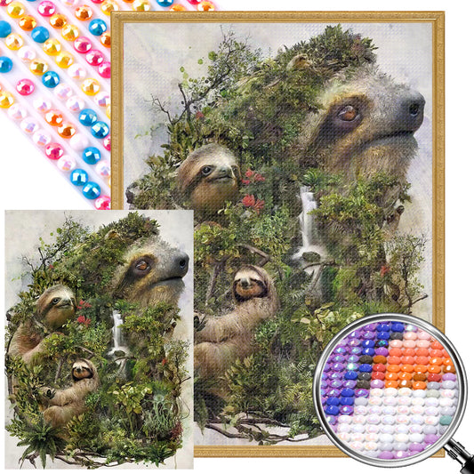 Diamond Painting - Full Round - sloth (40*55CM)