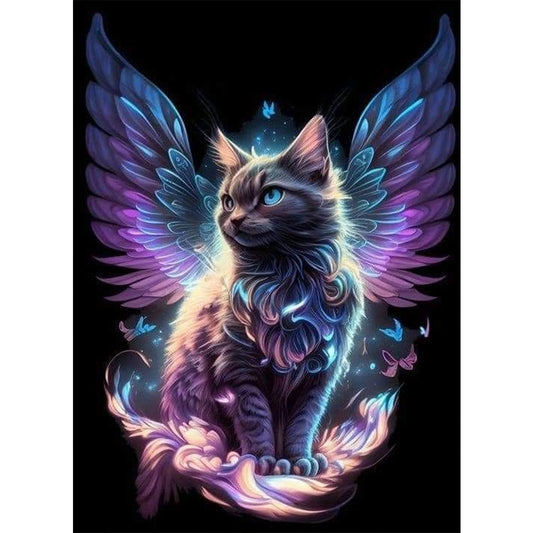 AB Diamond Painting - Full Round - angel cat (40*55CM)