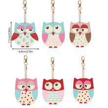 Load image into Gallery viewer, 6PCS Diamond Art Ornaments Owl Double Sided Rhinestone Painting Pendant Ornament
