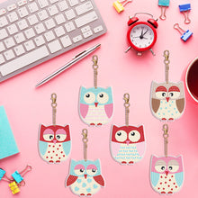 Load image into Gallery viewer, 6PCS Diamond Art Ornaments Owl Double Sided Rhinestone Painting Pendant Ornament
