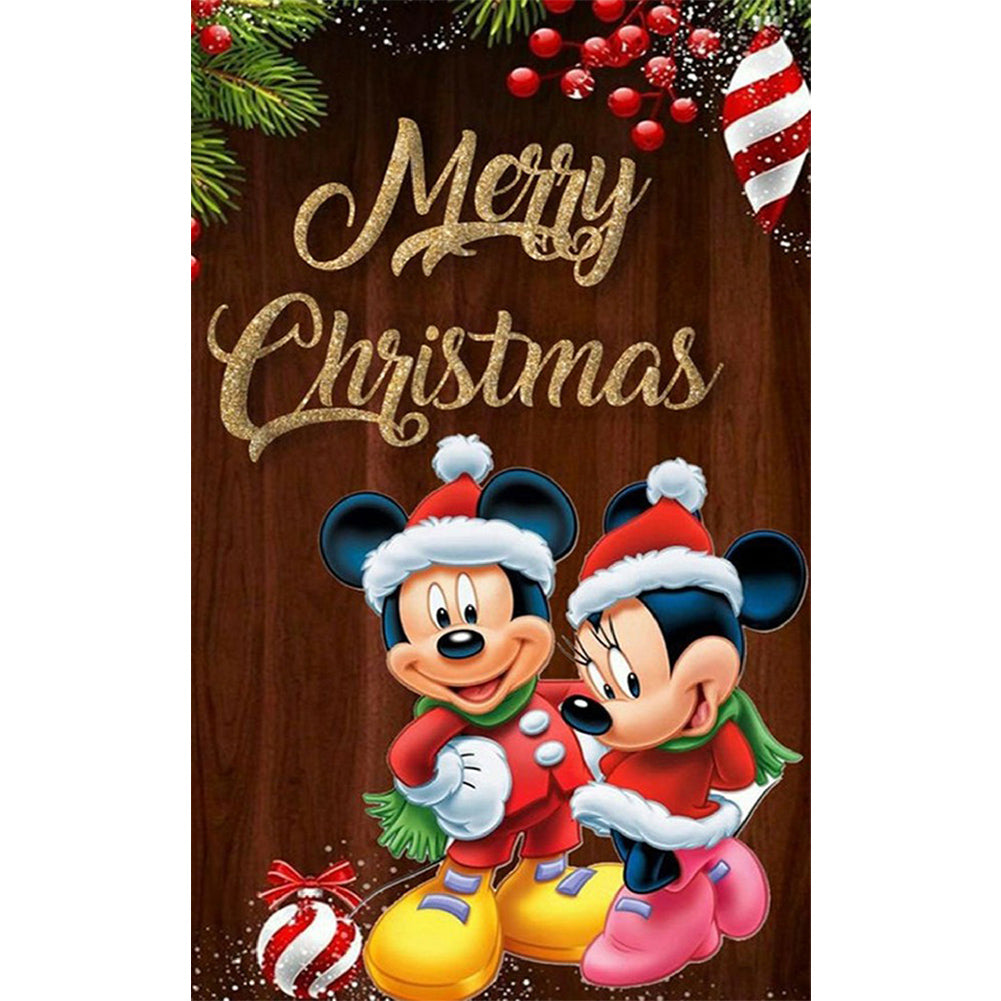 Diamond Painting - Full Round - mickey mouse for christmas (30*50CM)