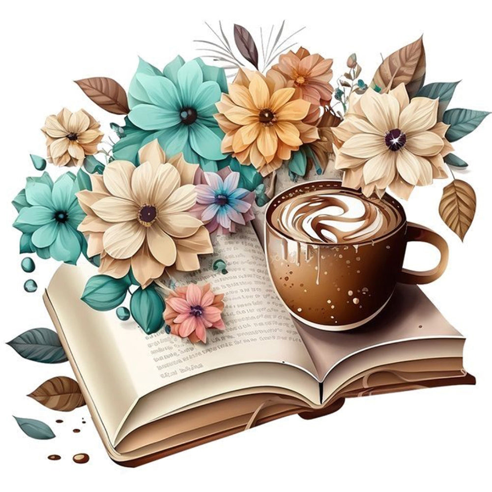 Diamond Painting - Full Round - book and coffee (40*40CM)