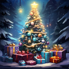 Load image into Gallery viewer, Diamond Painting - Full Round - winter christmas tree (40*40CM)
