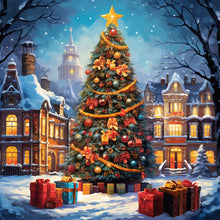 Load image into Gallery viewer, Diamond Painting - Full Round - winter christmas tree (40*40CM)
