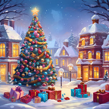 Load image into Gallery viewer, Diamond Painting - Full Round - winter christmas tree (40*40CM)
