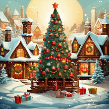 Load image into Gallery viewer, Diamond Painting - Full Round - winter christmas tree (40*40CM)
