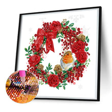 Load image into Gallery viewer, Diamond Painting - Partial Special Shaped - Christmas wreath (30*30CM)
