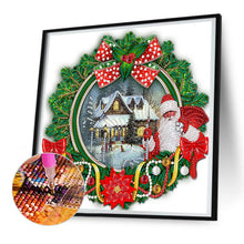 Load image into Gallery viewer, Diamond Painting - Partial Special Shaped - Christmas wreath (30*30CM)
