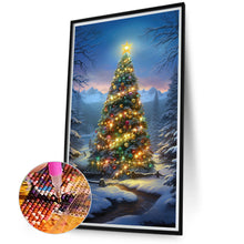 Load image into Gallery viewer, Diamond Painting - Full Round - Christmas tree in the snow (40*70CM)

