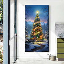 Load image into Gallery viewer, Diamond Painting - Full Round - Christmas tree in the snow (40*70CM)
