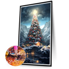 Load image into Gallery viewer, Diamond Painting - Full Round - Christmas tree in the snow (40*70CM)
