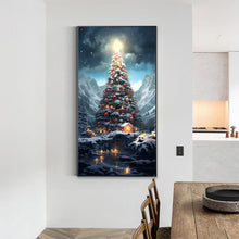 Load image into Gallery viewer, Diamond Painting - Full Round - Christmas tree in the snow (40*70CM)
