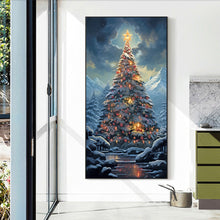 Load image into Gallery viewer, Diamond Painting - Full Round - Christmas tree in the snow (40*70CM)
