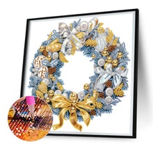 Load image into Gallery viewer, Diamond Painting - Partial Special Shaped - Christmas wreath (30*30CM)
