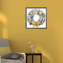 Load image into Gallery viewer, Diamond Painting - Partial Special Shaped - Christmas wreath (30*30CM)
