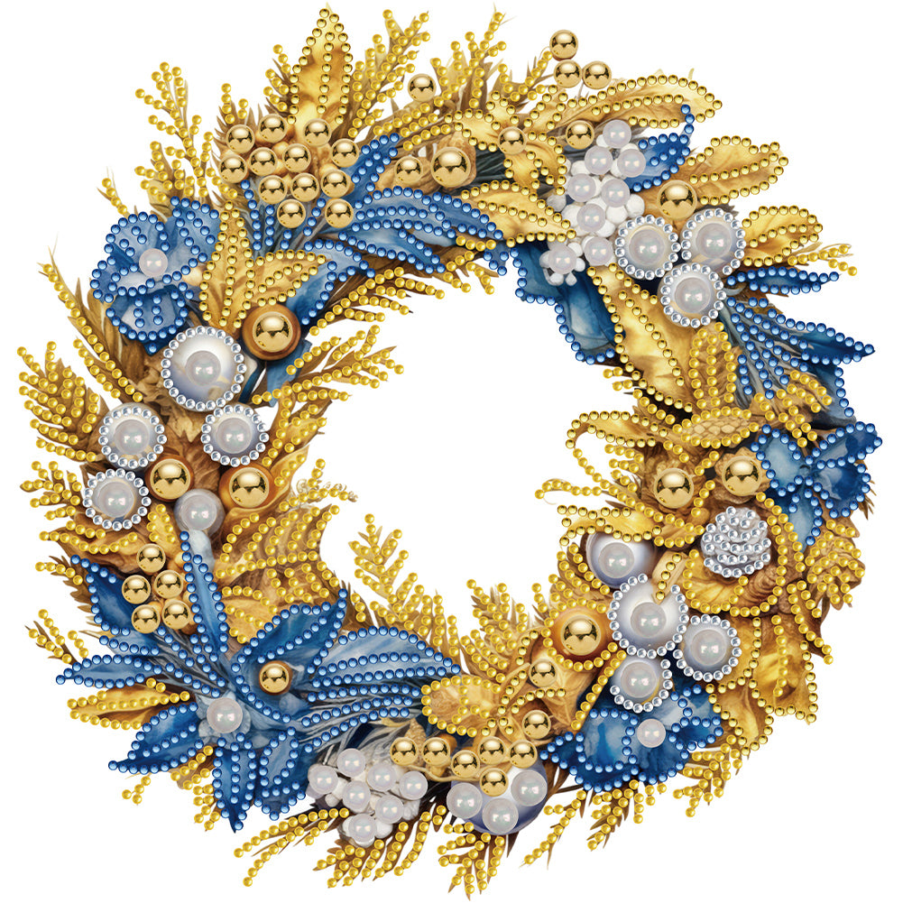 Diamond Painting - Partial Special Shaped - Christmas wreath (30*30CM)