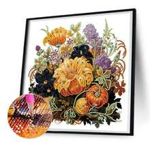 Load image into Gallery viewer, Diamond Painting - Partial Special Shaped - Autumn pumpkin sunflower (30*30CM)
