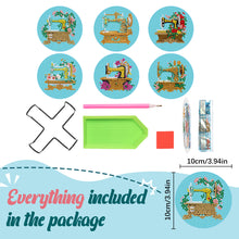 Load image into Gallery viewer, Diamond Painting Art Coaster Kit Acrylic Round with Holder (6pcs Sewing Machine)
