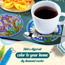 Load image into Gallery viewer, Diamond Painting Art Coaster Kit Acrylic Round with Holder (6pcs Glass Flower)
