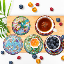 Load image into Gallery viewer, Diamond Painting Art Coaster Kit Acrylic Round with Holder (8pcs Pterosaur)
