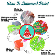 Load image into Gallery viewer, 8PCS Diamond Painting Art Coaster Kit Acrylic Special Shape Santa (#1)
