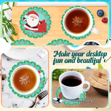 Load image into Gallery viewer, 8PCS Diamond Painting Art Coaster Kit Acrylic Special Shape Santa (#2)
