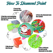 Load image into Gallery viewer, 8PCS Diamond Painting Art Coaster Kit Acrylic Special Shape Santa (#2)
