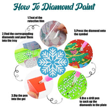 Load image into Gallery viewer, 8PCS Diamond Painting Art Coaster Kit Acrylic Special Shape Santa (#3)
