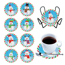 Load image into Gallery viewer, 8PCS Diamond Painting Art Coaster Kit Acrylic Special Shape Santa (#4)
